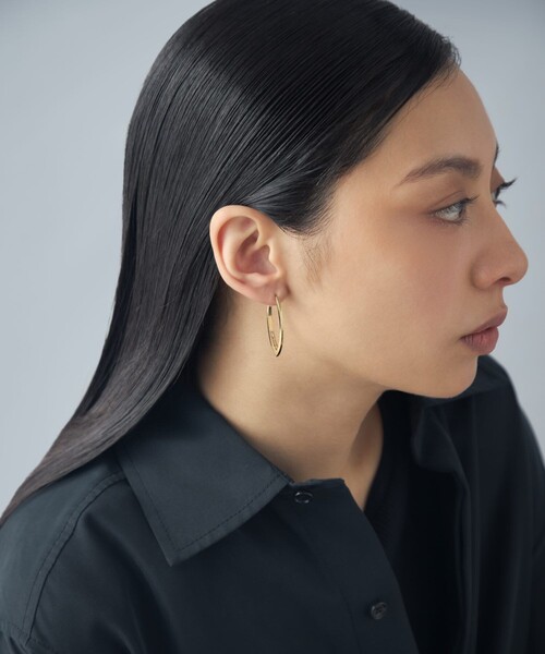 ピアス 「スナップピアス」 リーフ レディースの画像