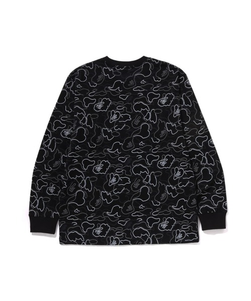 「A BATHING APE」 長袖Tシャツ SMALL ブラック メンズの画像