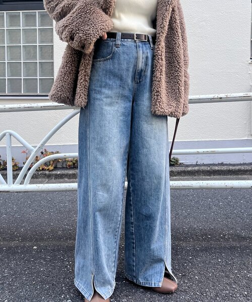 「SHENERY」 デニムパンツ 38 ブルー レディース
