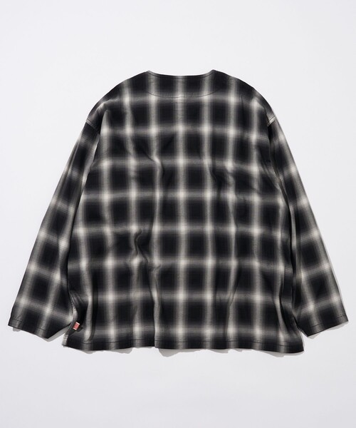 「HINSON」 長袖シャツ LARGE ブラウン メンズ_画像5