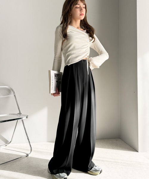 「classicalelf」 スラックス X-LARGE ブラック レディース_画像4