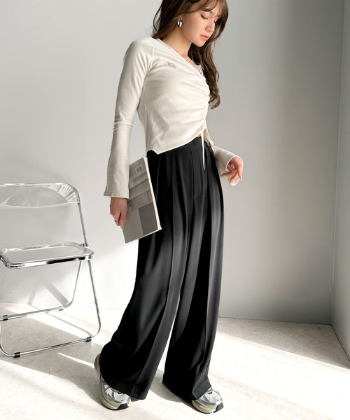 「classicalelf」 スラックス X-LARGE ブラック レディース_画像5