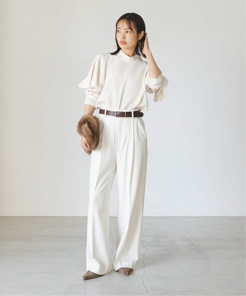 「NOBLE」 パンツ 38 ベージュ レディース_画像6