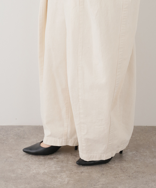 ワイドパンツ スラックス パンツ 「TOGA/トーガ」Oxford wide pants パンツ レディースの画像