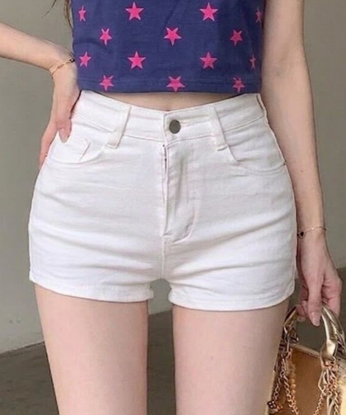 ジーンズ デニム デニムパンツ ボタンデニム ショートパンツ ホット