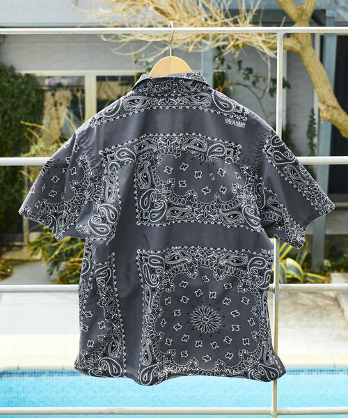 シャツ HAV-A-HANK/ハバハンク HAV-A-HANK×FREAK'S STORE/ハバハンク 別注 バンダナ柄 S/Sオープンカラーシャツの画像