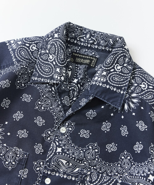 シャツ HAV-A-HANK/ハバハンク HAV-A-HANK×FREAK'S STORE/ハバハンク 別注 バンダナ柄 S/Sオープンカラーシャツの画像