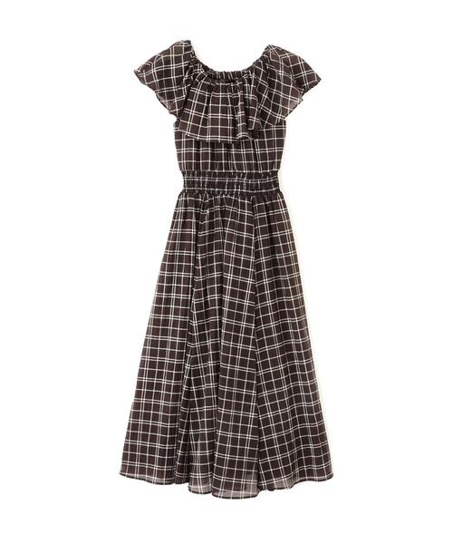 【新品タグ付き】プロポーションボディドレッシング  モノトーンチェックワンピース PROPORTION BODY DRESSING（プロポーションボディドレッシング
