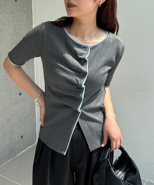 tシャツ フロントタックフリルT レディースの画像