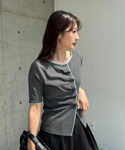 tシャツ フロントタックフリルT レディースの画像