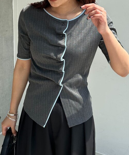 tシャツ フロントタックフリルT レディースの画像