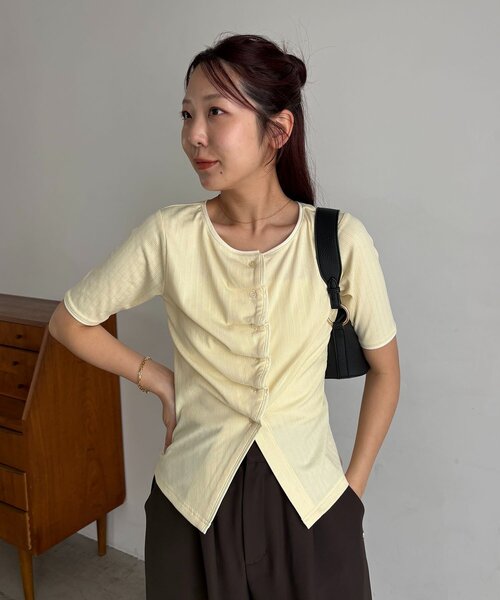 tシャツ フロントタックフリルT レディースの画像