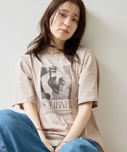 Discoat（ディスコート） tシャツ 半袖 「Noka」フォトプリントロゴ
