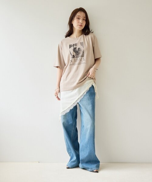 Discoat（ディスコート） tシャツ 半袖 「Noka」フォトプリントロゴ