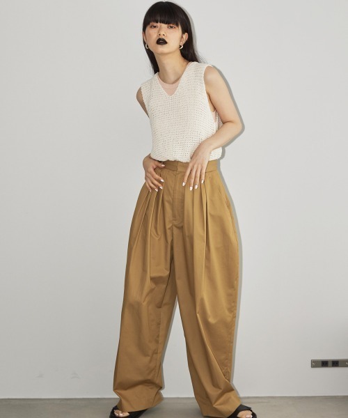 「TODAYFUL」 パンツ 38inch ベージュ レディース_画像9