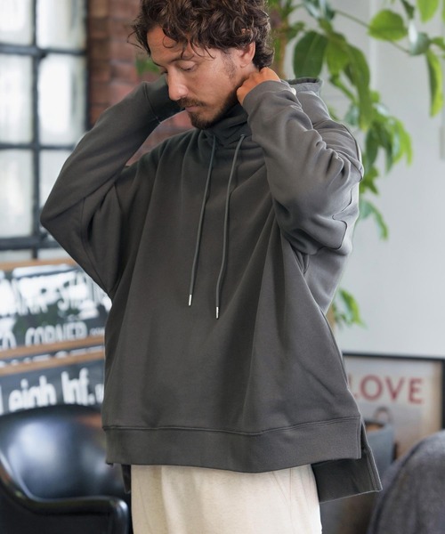 「CAMBIO」 プルオーバーパーカー L カーキ メンズ_画像9