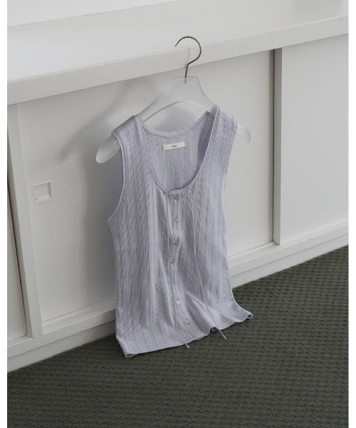 anuke（アンヌーク） タンクトップ ノースリーブ Cut Lace Tanktop