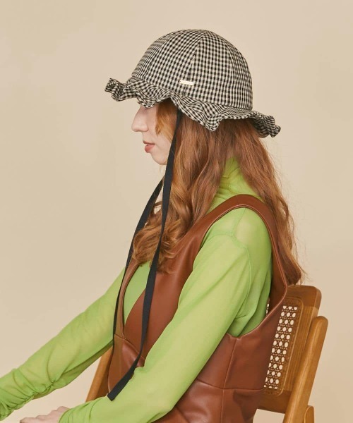 「kaorinomori」 ハット M/57.5cm ダークグレー レディース_画像3