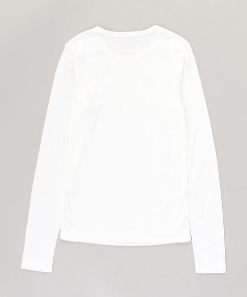 「three dots」 長袖カットソー MEDIUM ホワイト レディース_画像2