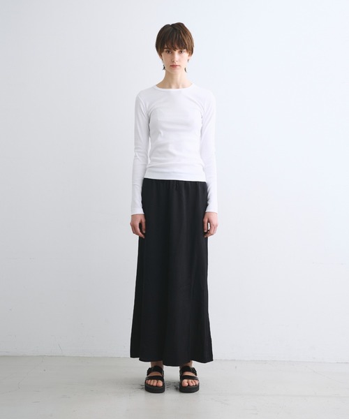 「three dots」 長袖カットソー MEDIUM ホワイト レディース_画像4
