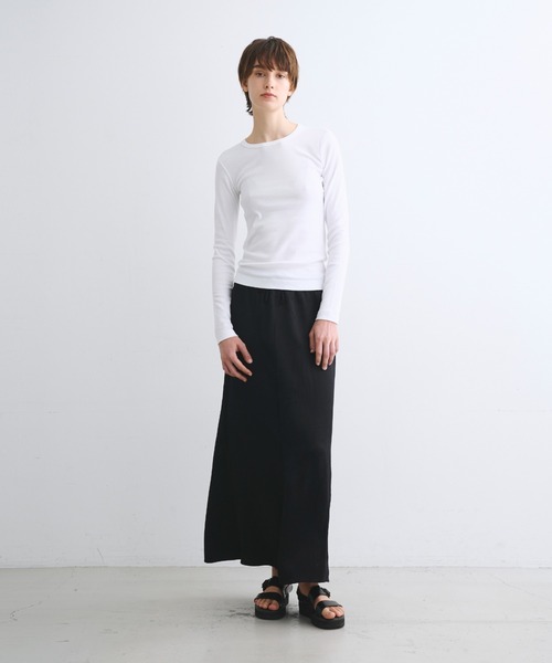 「three dots」 長袖カットソー MEDIUM ホワイト レディース_画像7