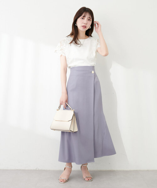 「natural couture」 半袖カットソー FREE グレイッシュベージュ レディース_画像5