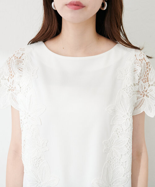 「natural couture」 半袖カットソー FREE グレイッシュベージュ レディース_画像9