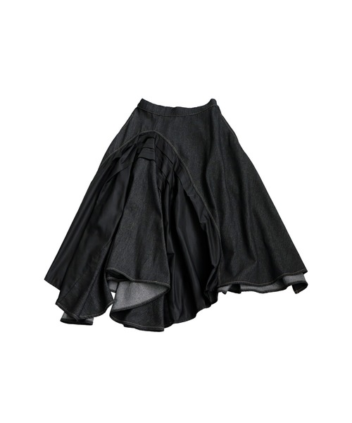 「antiqua」 デニムスカート ONESIZE カーキ レディース_画像6