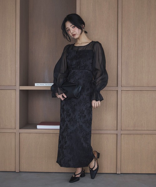 「feepur」 長袖ワンピース SMALL グレー レディース_画像4