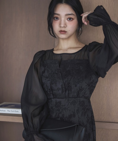 「feepur」 長袖ワンピース SMALL グレー レディース_画像8