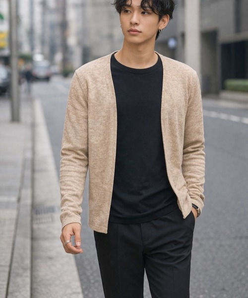 カーディガン 「Bls」 「ZM」「Bling Leads」パイルスリムカーディガン(BL) メンズ_3