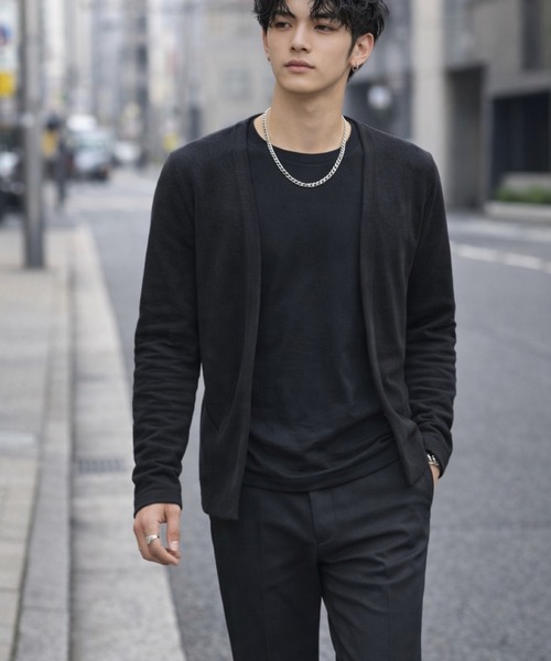 カーディガン 「Bls」 「ZM」「Bling Leads」パイルスリムカーディガン(BL) メンズ_6