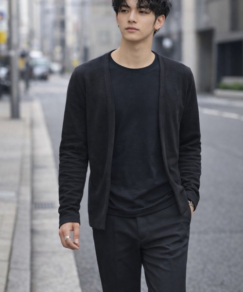 カーディガン 「Bls」 「ZM」「Bling Leads」パイルスリムカーディガン(BL) メンズ_7