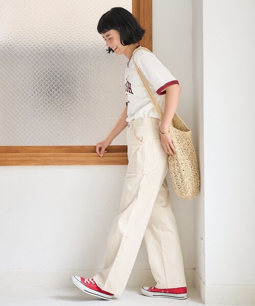 「FREAK'S STORE」 カーゴパンツ MEDIUM オフホワイト レディース_画像3