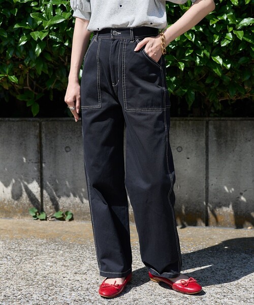 「FREAK'S STORE」 カーゴパンツ MEDIUM オフホワイト レディース_画像9