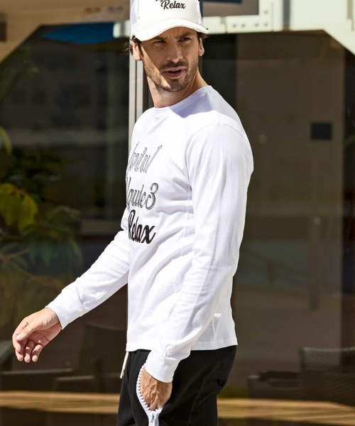 「1PIU1UGUALE3 RELAX 」 長袖Tシャツ XX-LARGE ホワイト メンズ_画像2