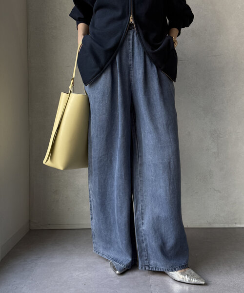 「DouDou」 デニムパンツ TM ブルー レディース_画像9