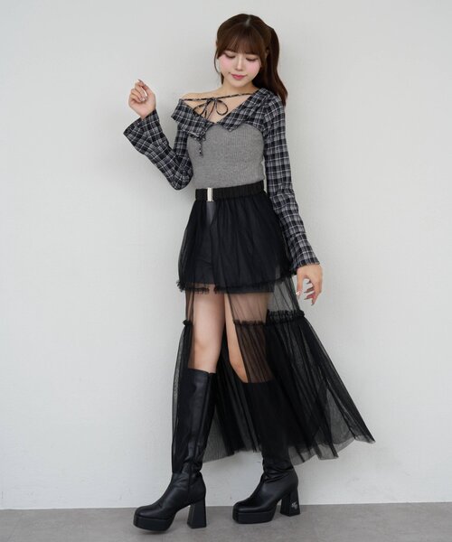 Belle Charme パンツ 「Belle Charme」2way Skirt Belt Short Pants