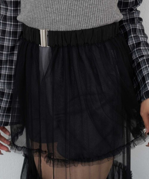 Belle Charme パンツ 「Belle Charme」2way Skirt Belt Short Pants