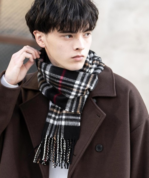 Rocky Monroe マフラー 日本製フリンジ付きアクリルマフラー