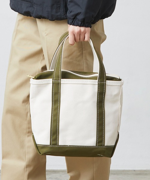 this is a(n) キャンバストート&ポーチll bean オリーブ L.L.Bean トートバッグ ボート・アンド・トート・バッグ、ジップ