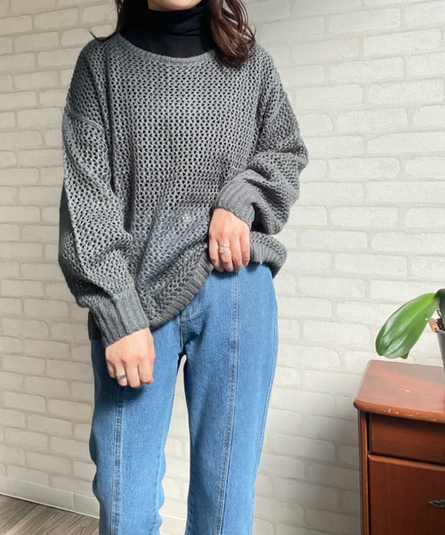 ニット メッシュ編みニットプルオーバー|ZOZOTOWN |03