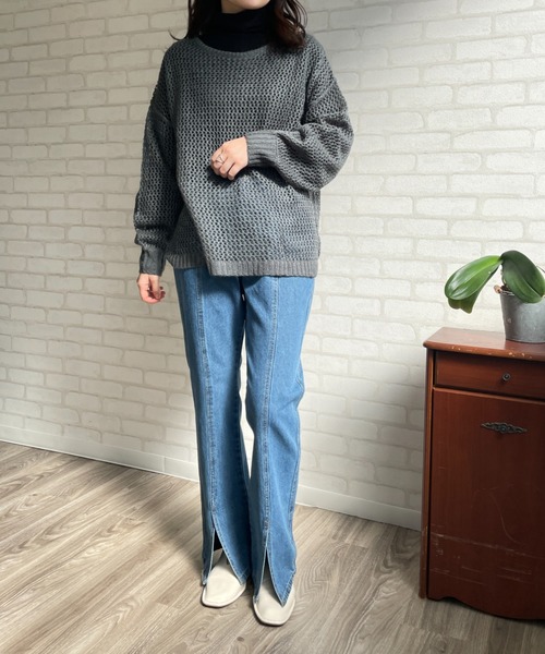 ニット メッシュ編みニットプルオーバー|ZOZOTOWN |14