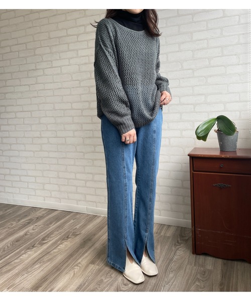 ニット メッシュ編みニットプルオーバー|ZOZOTOWN |15