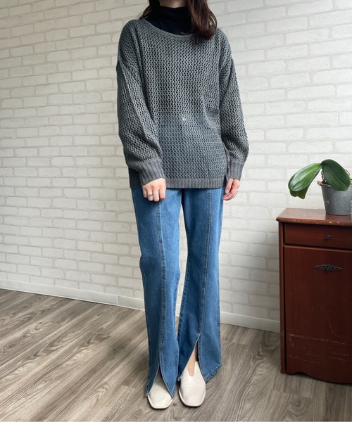 ニット メッシュ編みニットプルオーバー|ZOZOTOWN |13