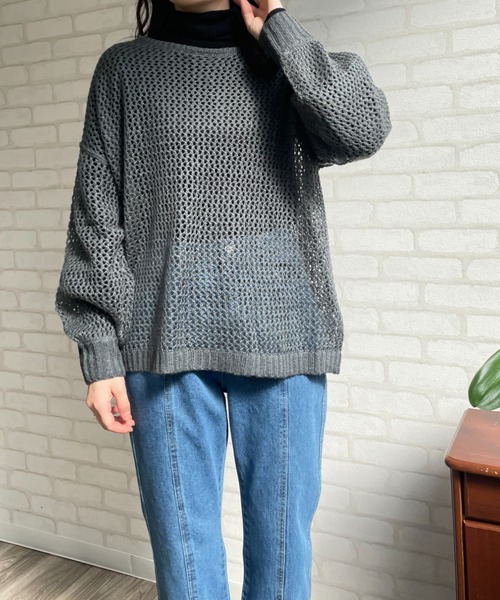 ニット メッシュ編みニットプルオーバー|ZOZOTOWN |10