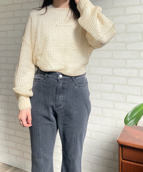 ニット メッシュ編みニットプルオーバー|ZOZOTOWN |05