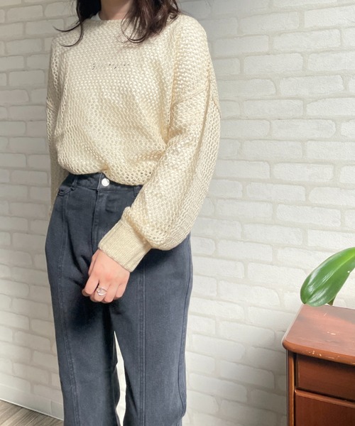 ニット メッシュ編みニットプルオーバー|ZOZOTOWN |06