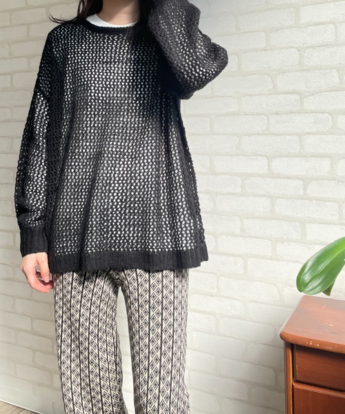 ニット メッシュ編みニットプルオーバー|ZOZOTOWN |23