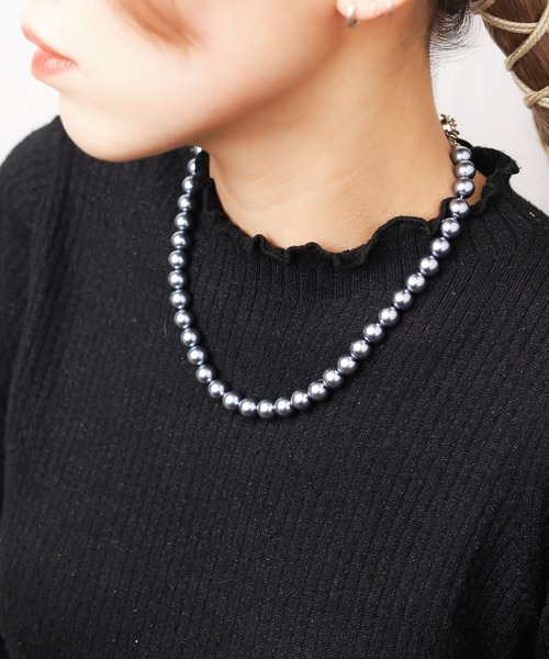 ネックレス 「9ミリガラスパール」ネックレス レディース メンズ